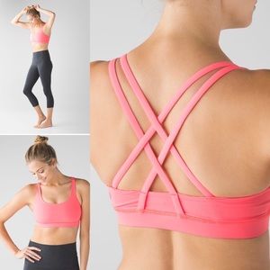 NWOT LULULEMON 4 S Pink Flair Sports Bra!